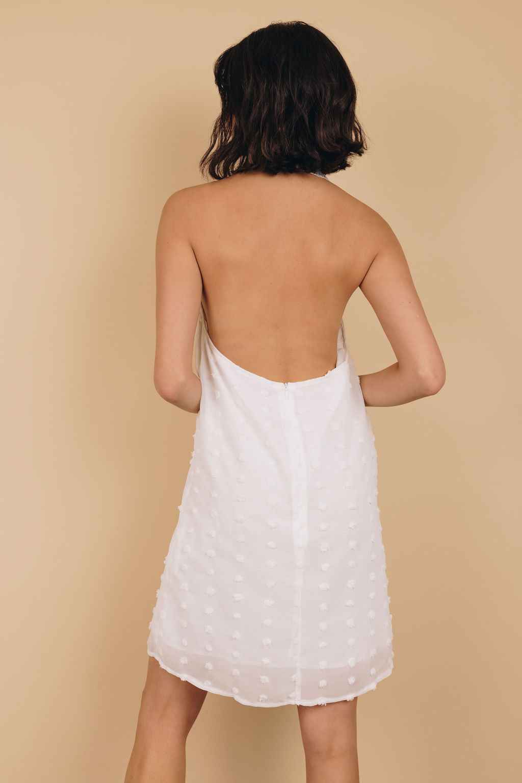 Raquel Sleeveless Pompom Mini Dress