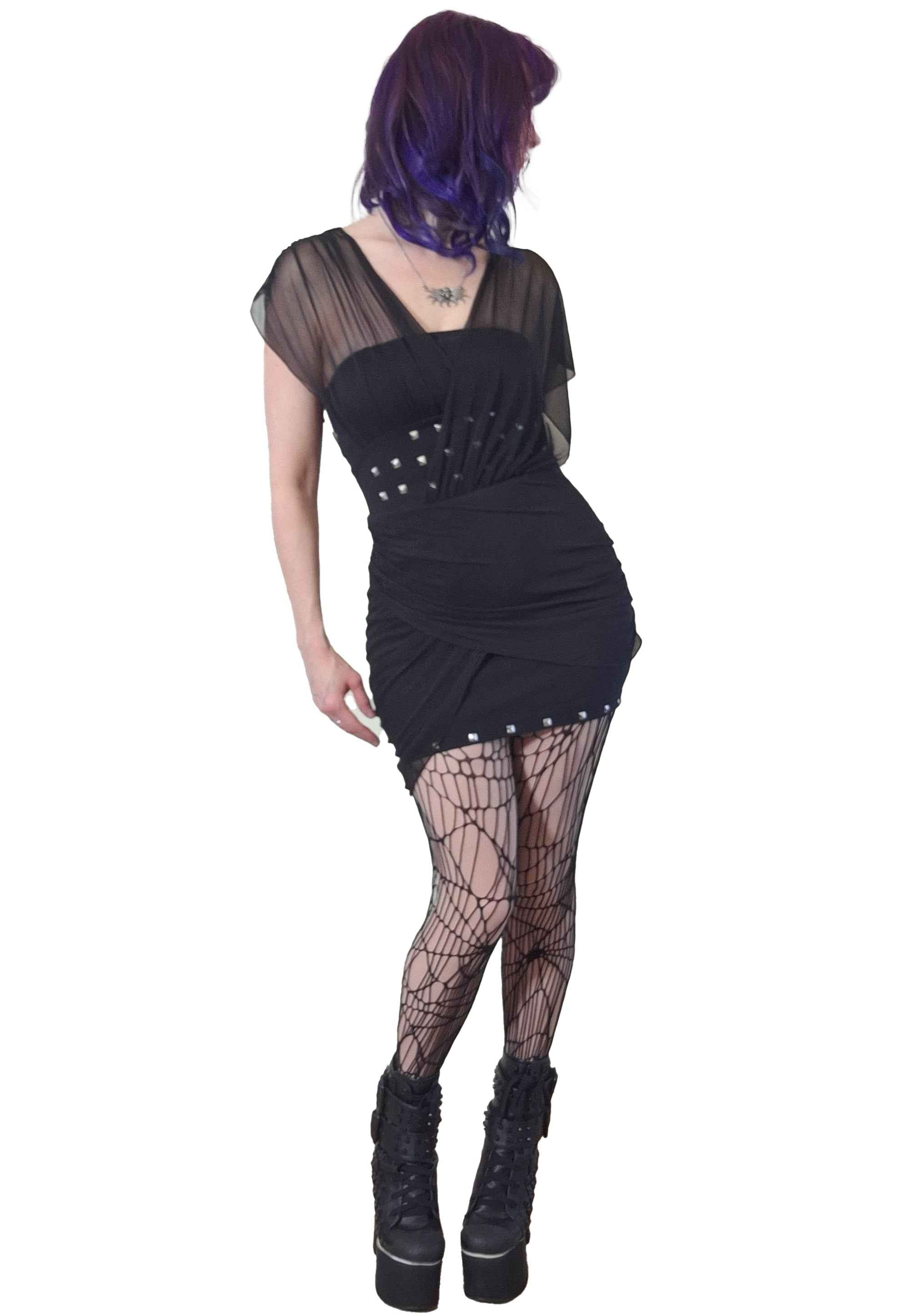 Necessary Evil Venus Wrapped Mesh Mini Dress - Size UK 8 Left Only!