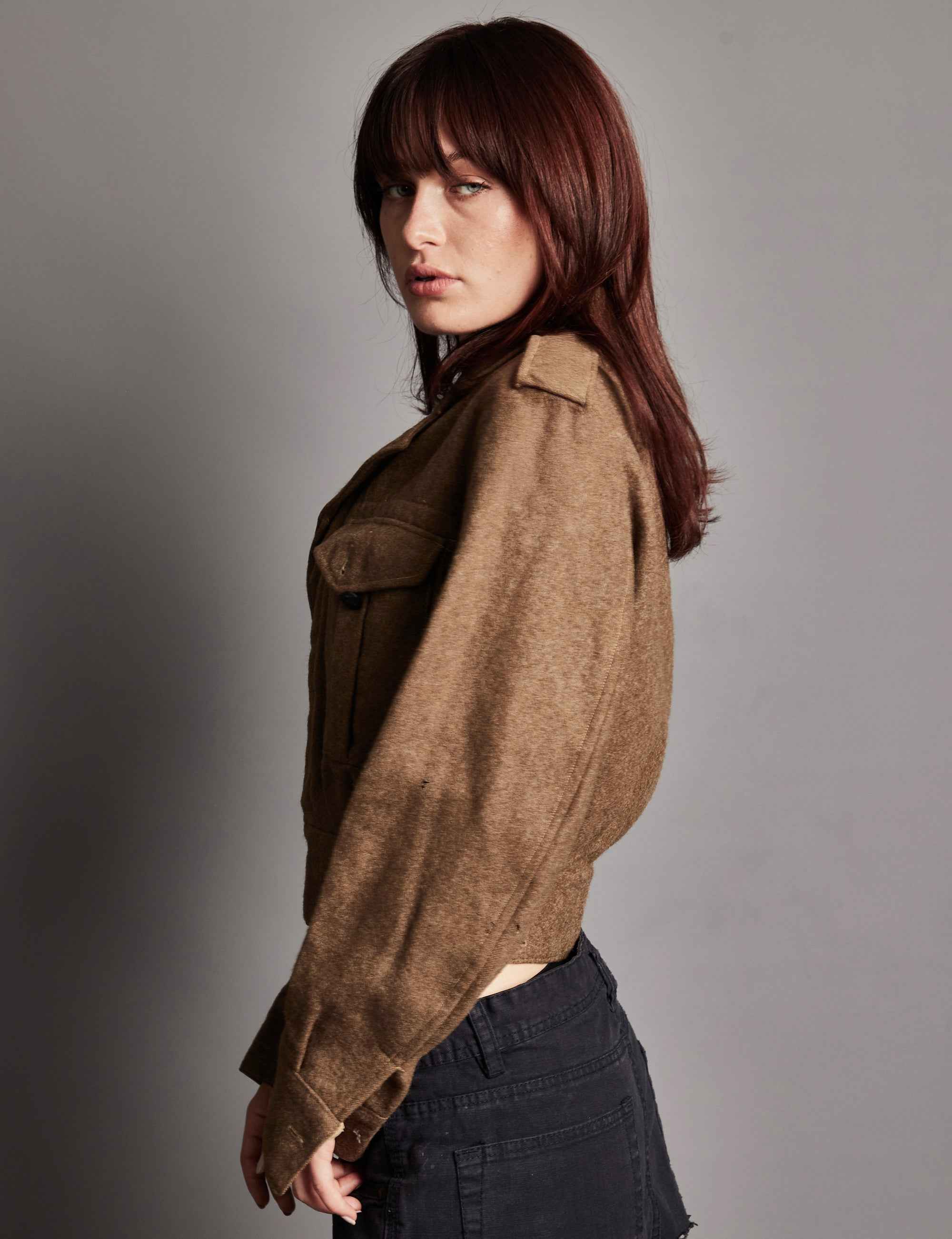Battle Dress Cropped Smock Jacket