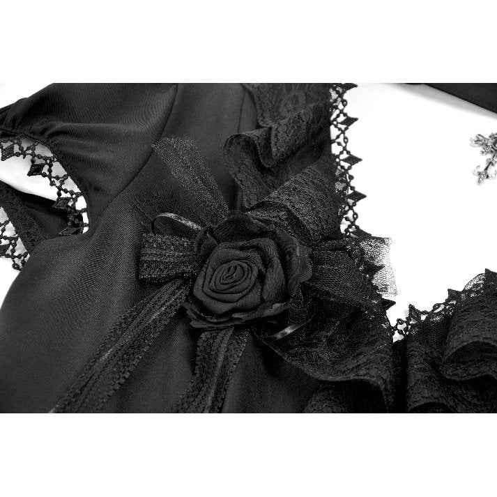 Dark in Love Courtly Cross Gem Gothic Blouse