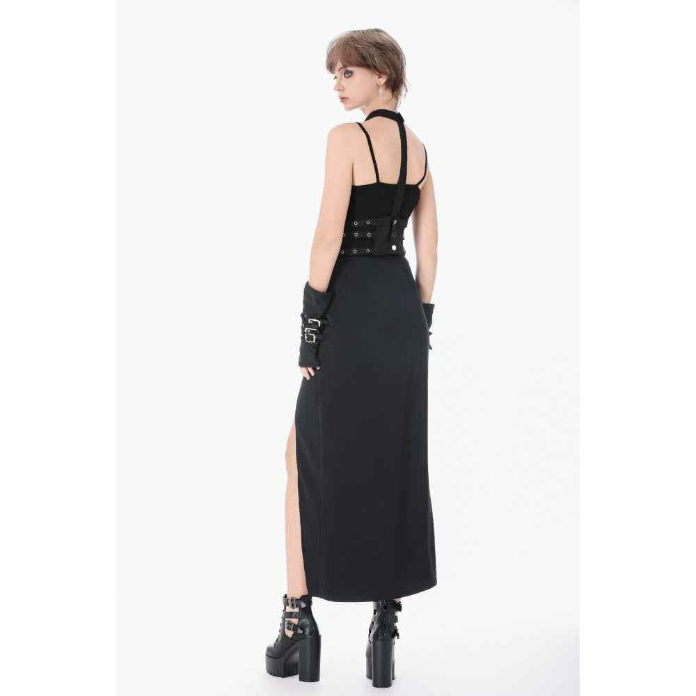 Dark In Love Punk Rib Cage Grommet Waist Cincher