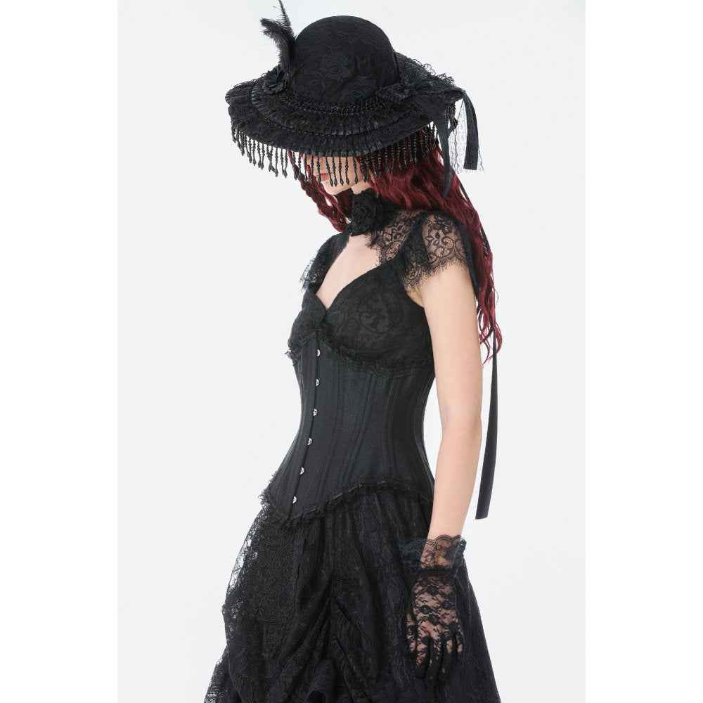 Dark in Love Talia Gothic Longline Metal Boned Corset