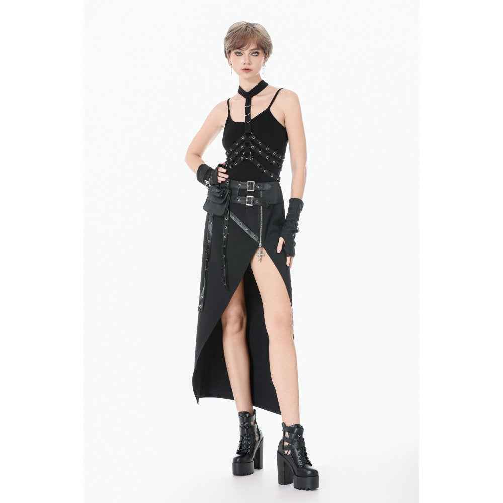 Dark In Love Punk Rib Cage Grommet Waist Cincher