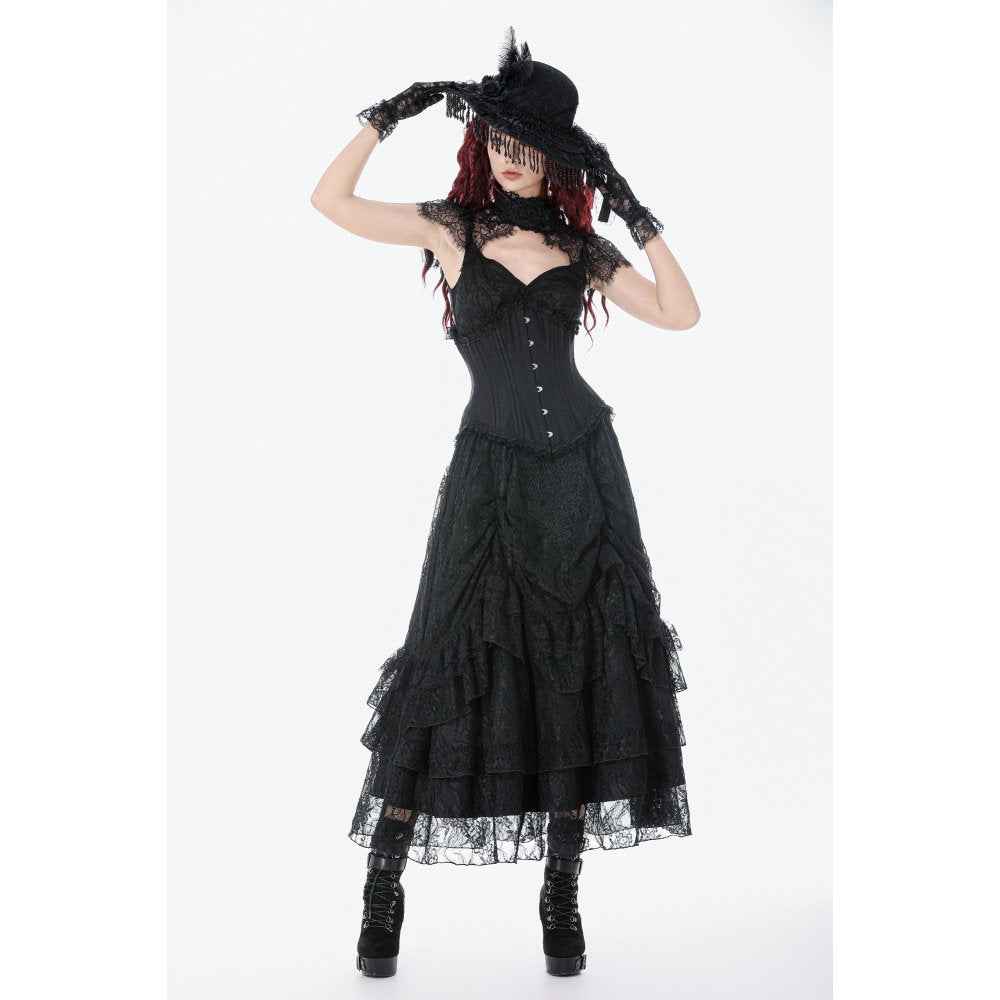 Dark in Love Talia Gothic Longline Metal Boned Corset