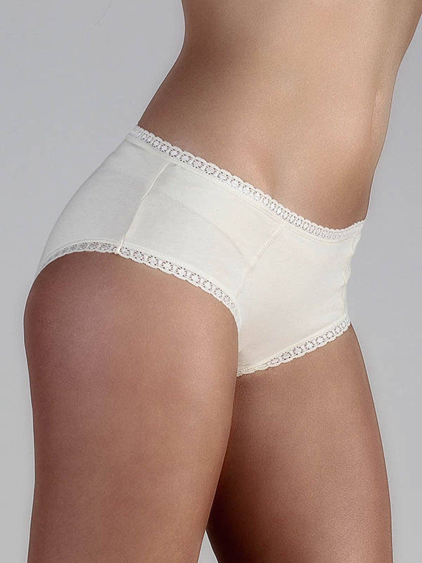 Organic Hipster Briefs with Lace