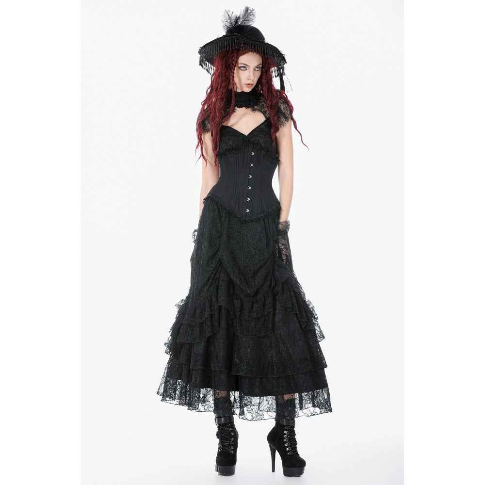 Dark in Love Talia Gothic Longline Metal Boned Corset