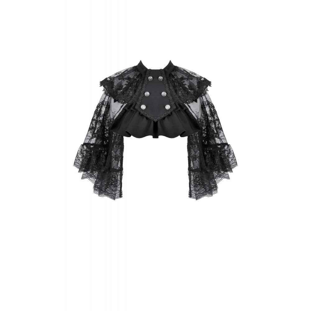 Dark in Love Bellatrix Lace Ruffle Capelet