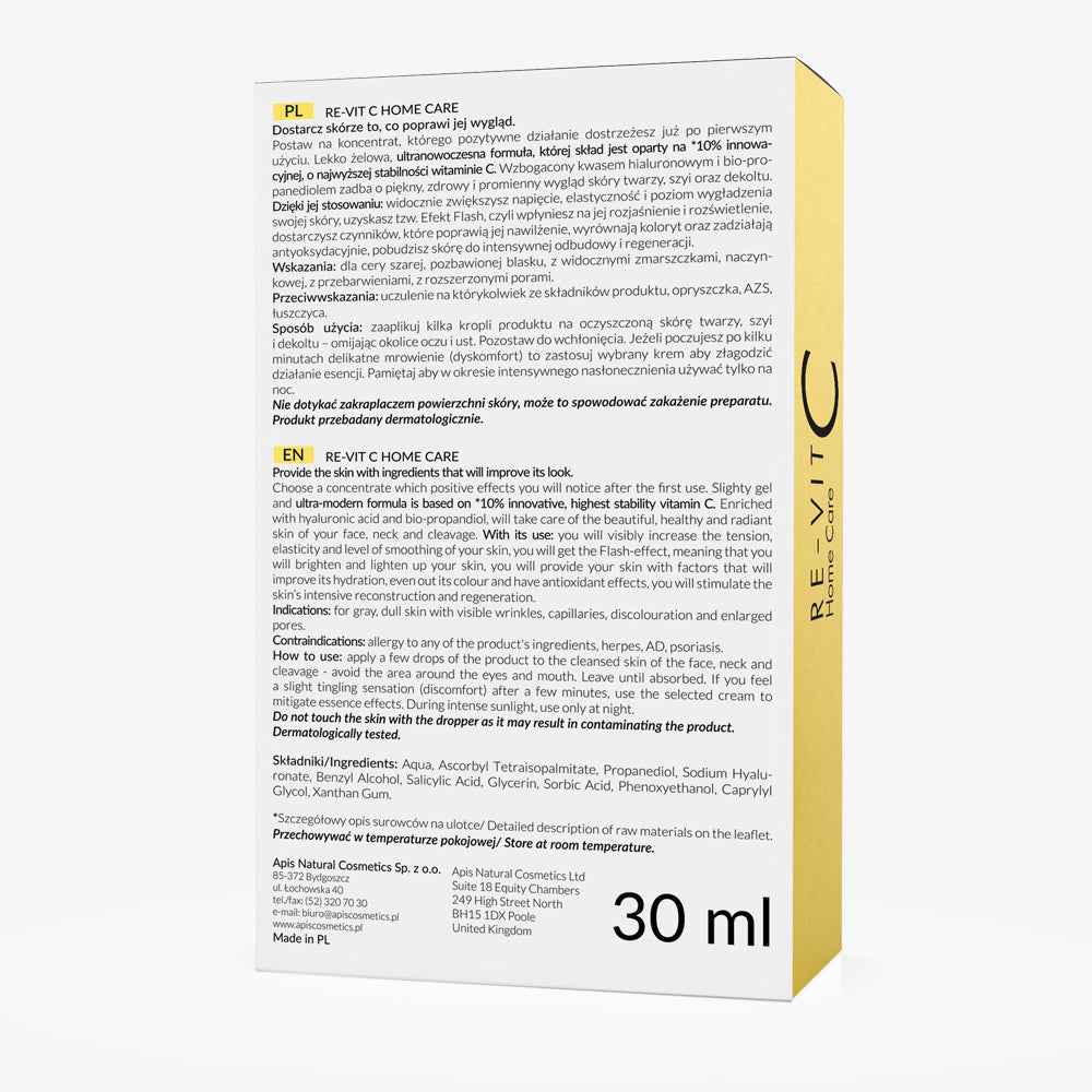 Apis Re-Vit C Home Care Face Essence with 10% Vitamin C | 30ml
