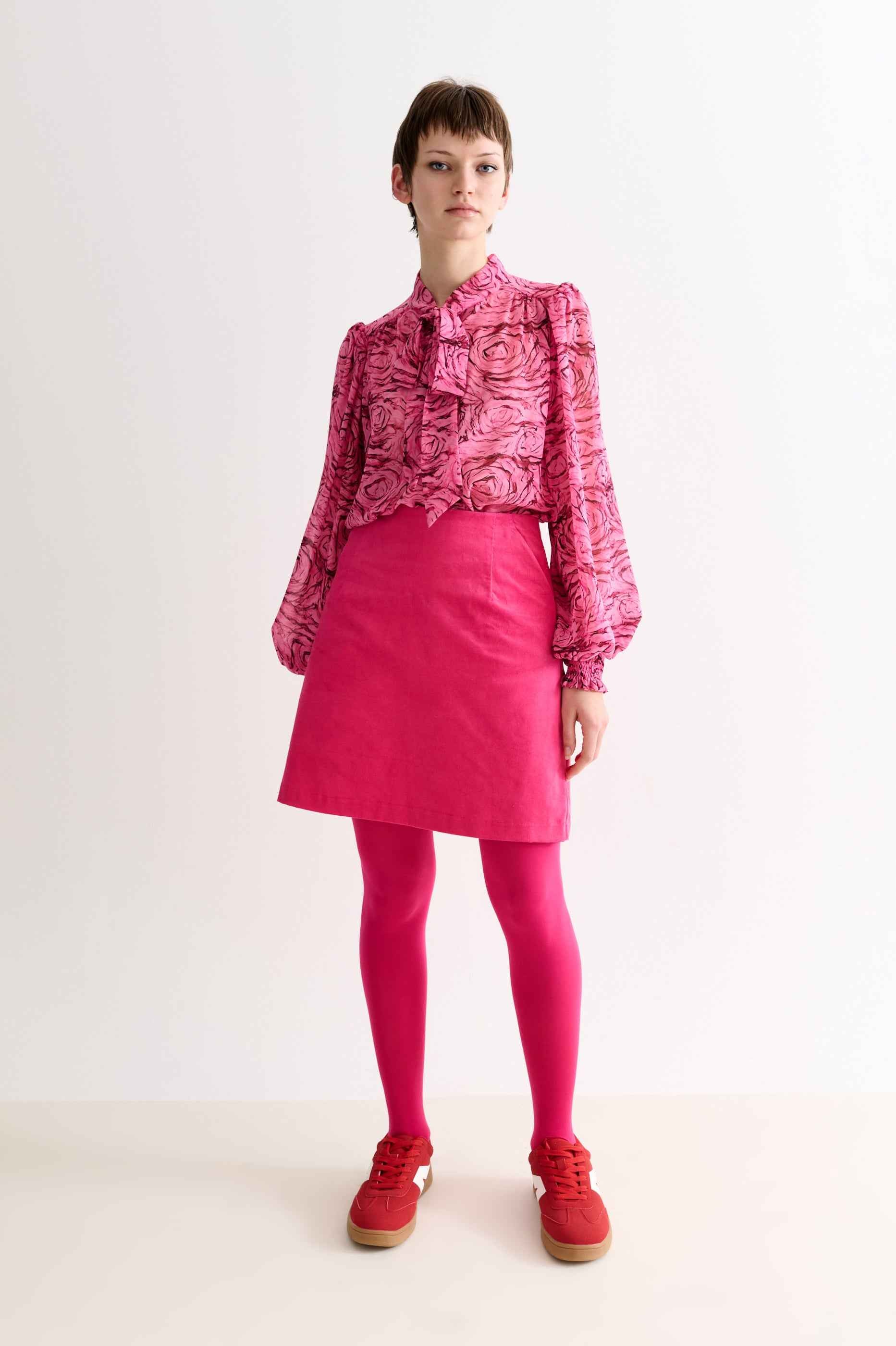 Dylan Babycord Mini Skirt - Pink