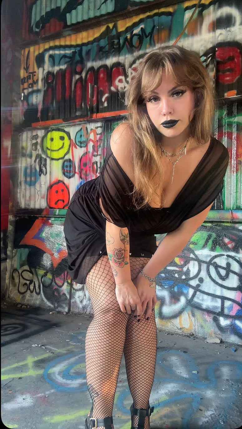Necessary Evil Venus Wrapped Mesh Mini Dress - Size UK 8 Left Only!