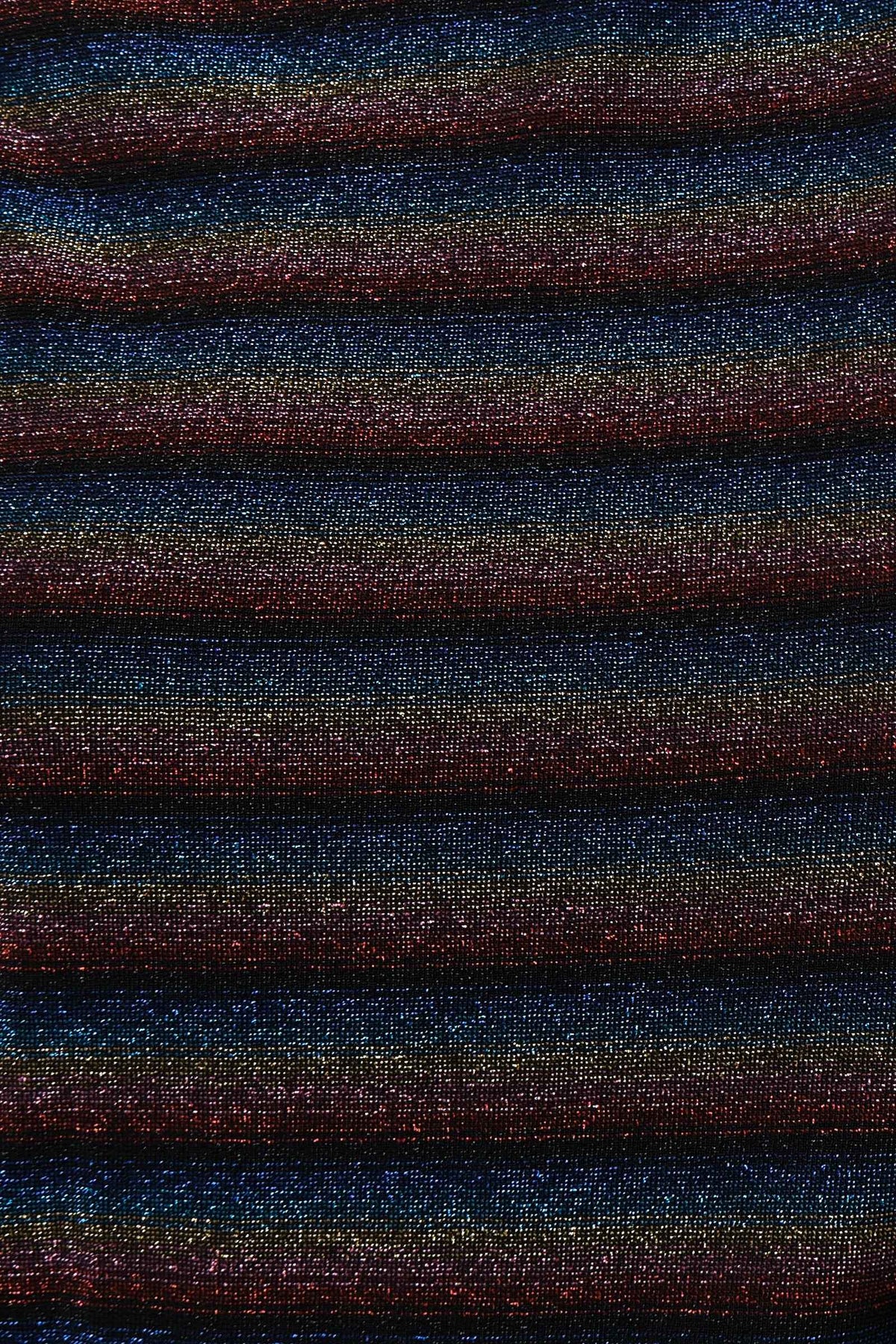 Sidney Sparkle Stripe Fit & Flare Mini Dress - Gold