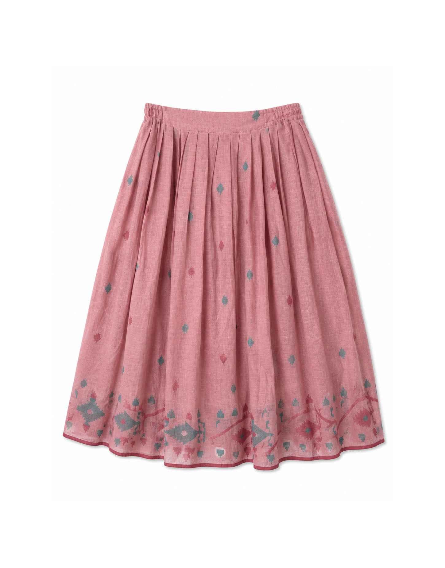 alma skirt | blush jamdani