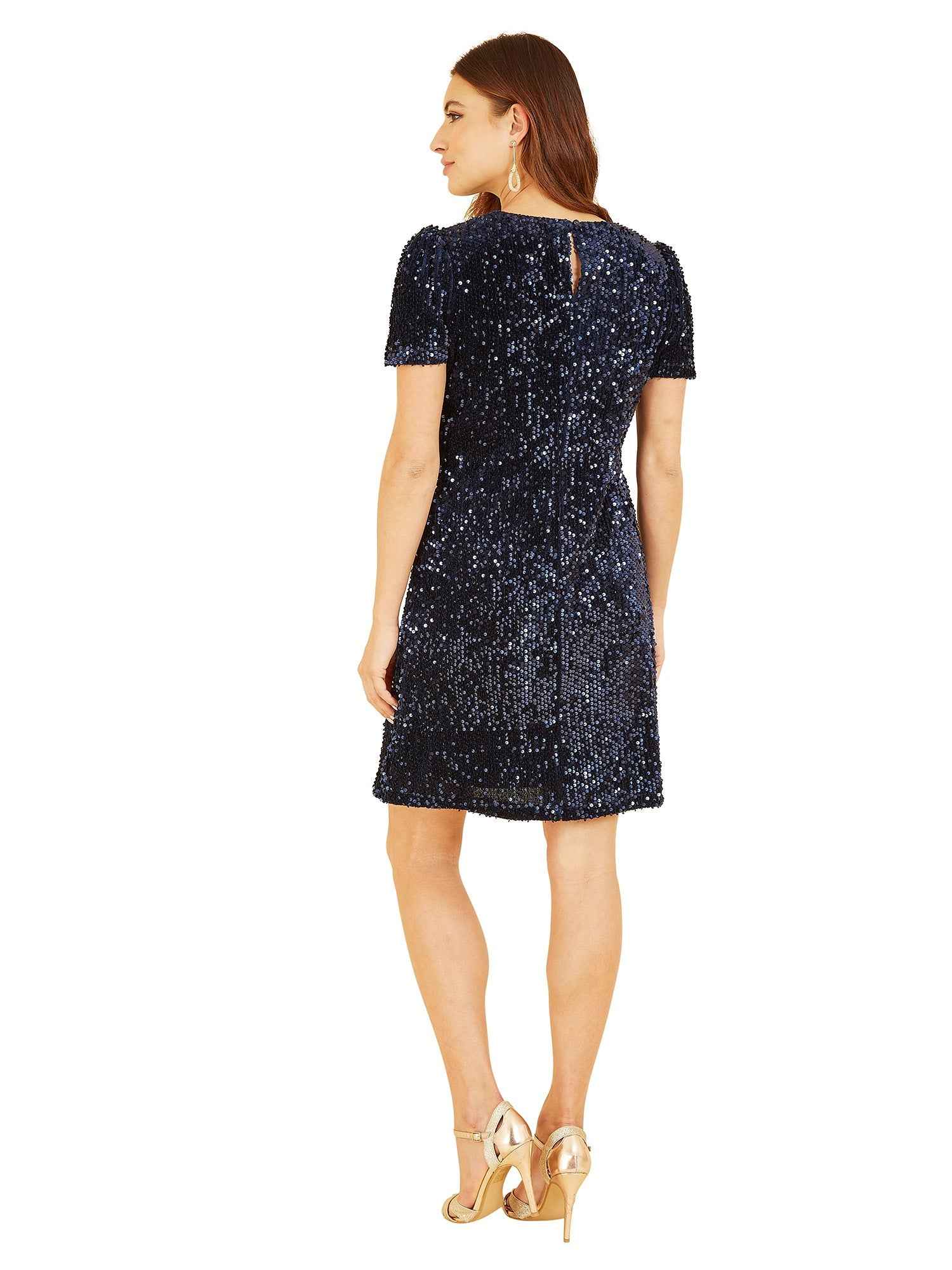 Mela Navy Sequin Tunic Dress