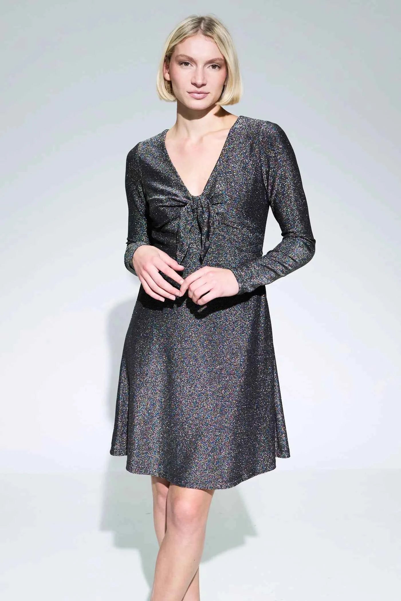 Sidney Sparkle Fit & Flare Mini Dress - Multi