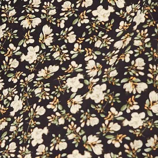 Macha Winter Garden Print Long Sleeved Tie Midi Dress