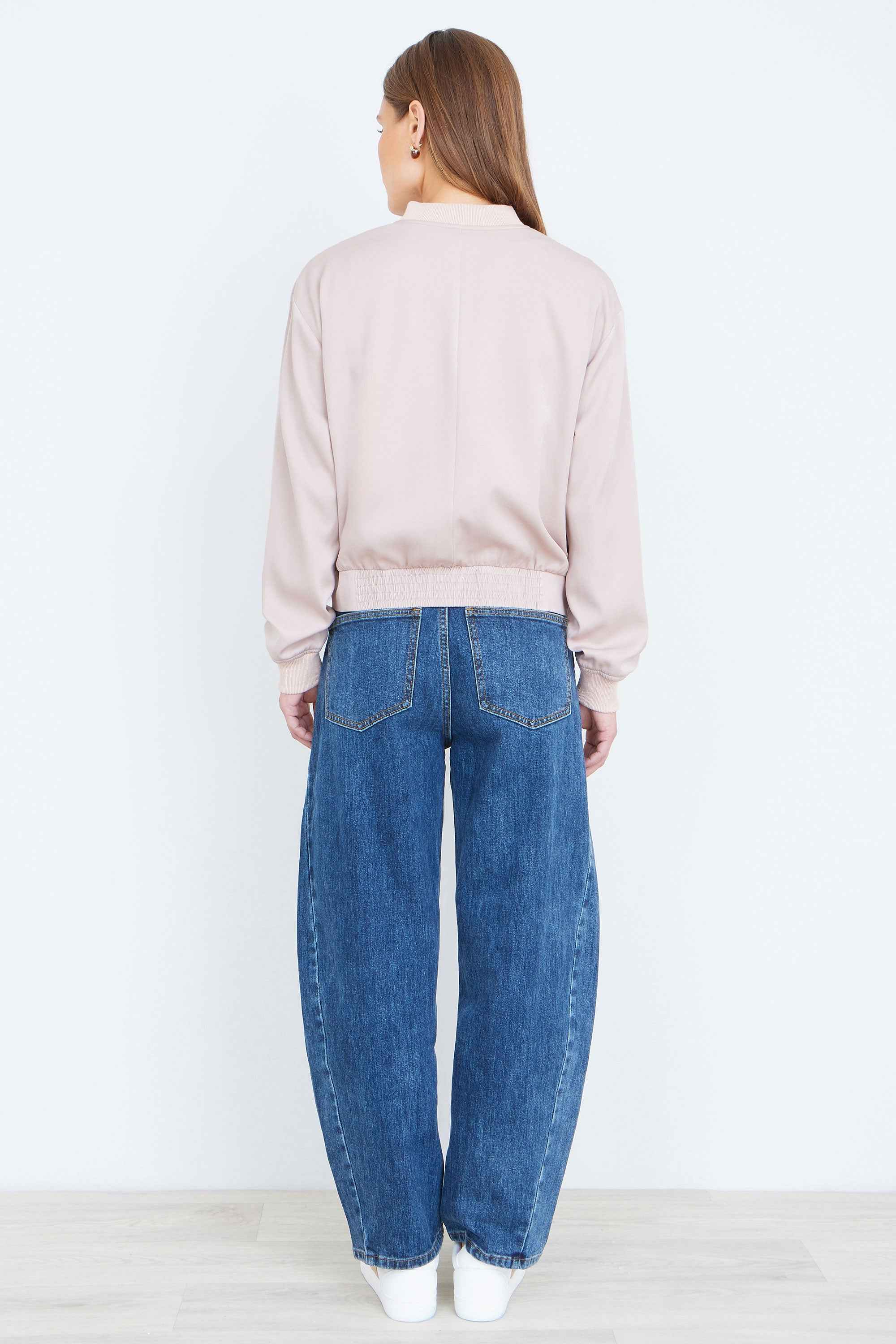 Yumi Stone Relaxed Lightweight Bomber Jacket