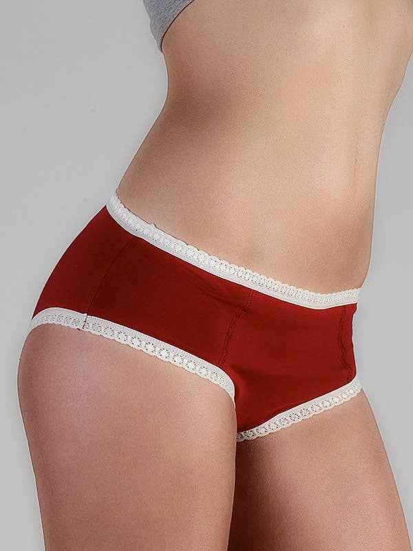 Organic Hipster Briefs with Lace