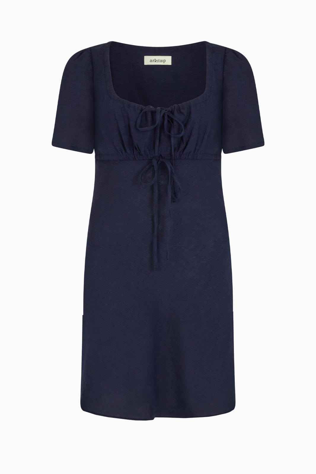 The Clementine Mini Dress in navy blue