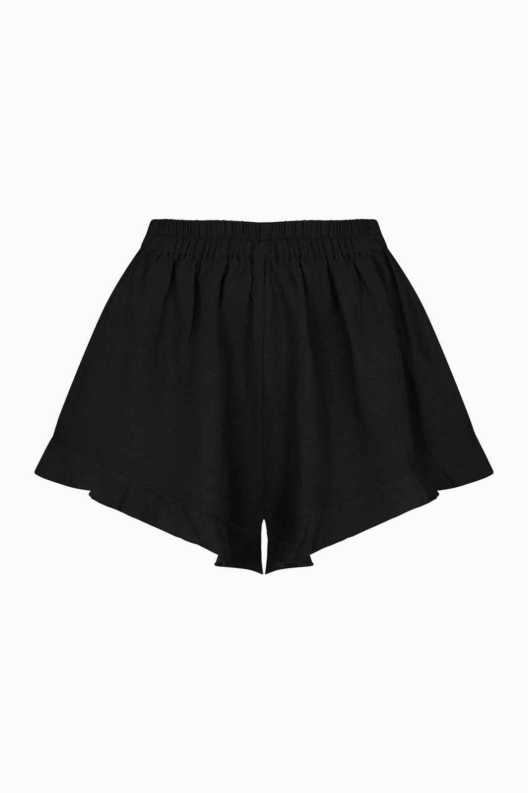 The Paula Ruffled Shorts in black