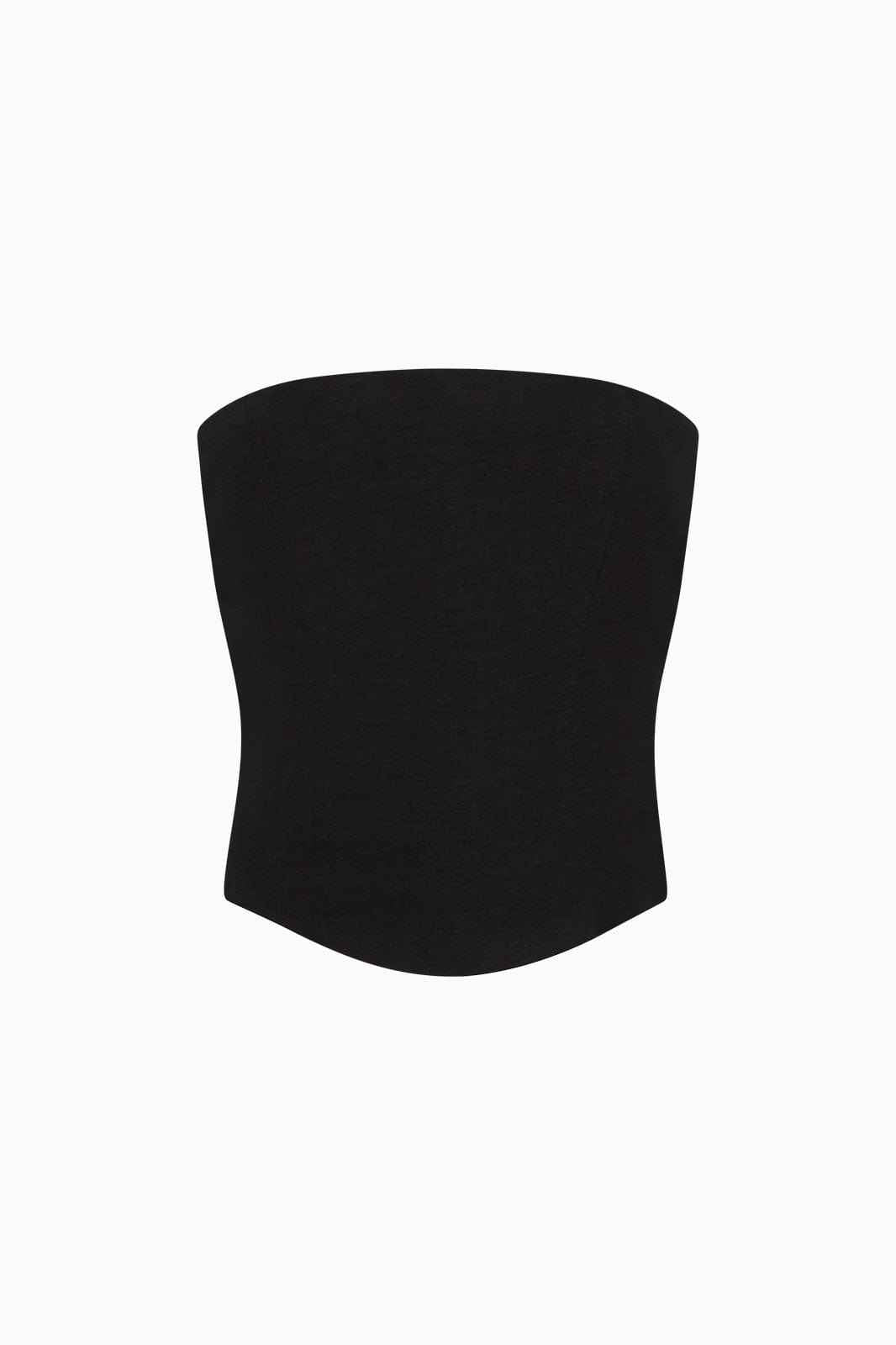 The Pippa Cropped Bandeau Bustier Top in black