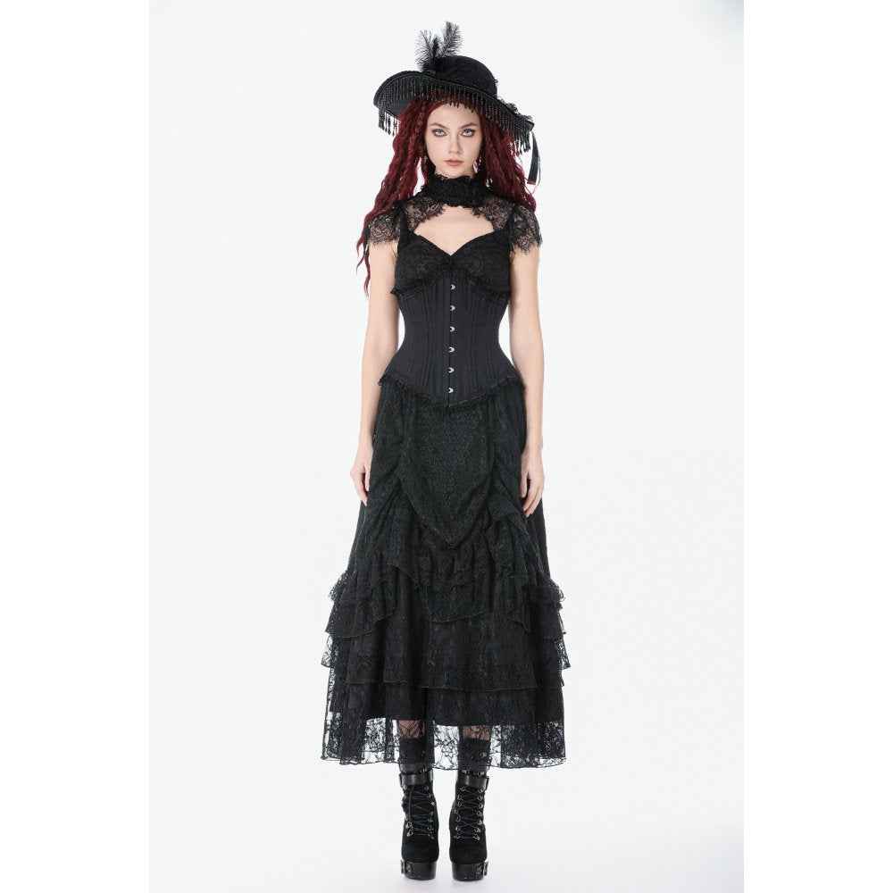Dark in Love Talia Gothic Longline Metal Boned Corset