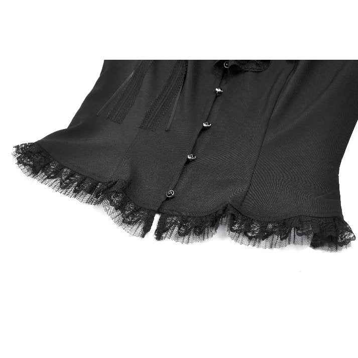 Dark in Love Courtly Cross Gem Gothic Blouse