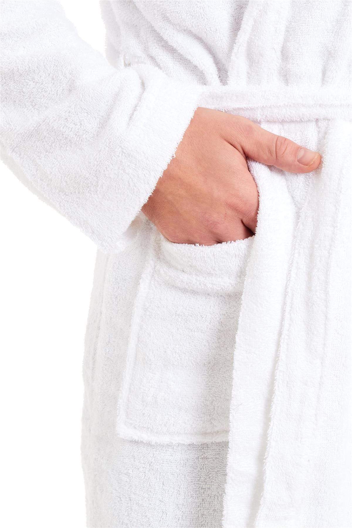 OLIVIA ROCCO Mens Luxury Bamboo Cotton Hooded Towelling Robe Ultra Soft For Home Gym