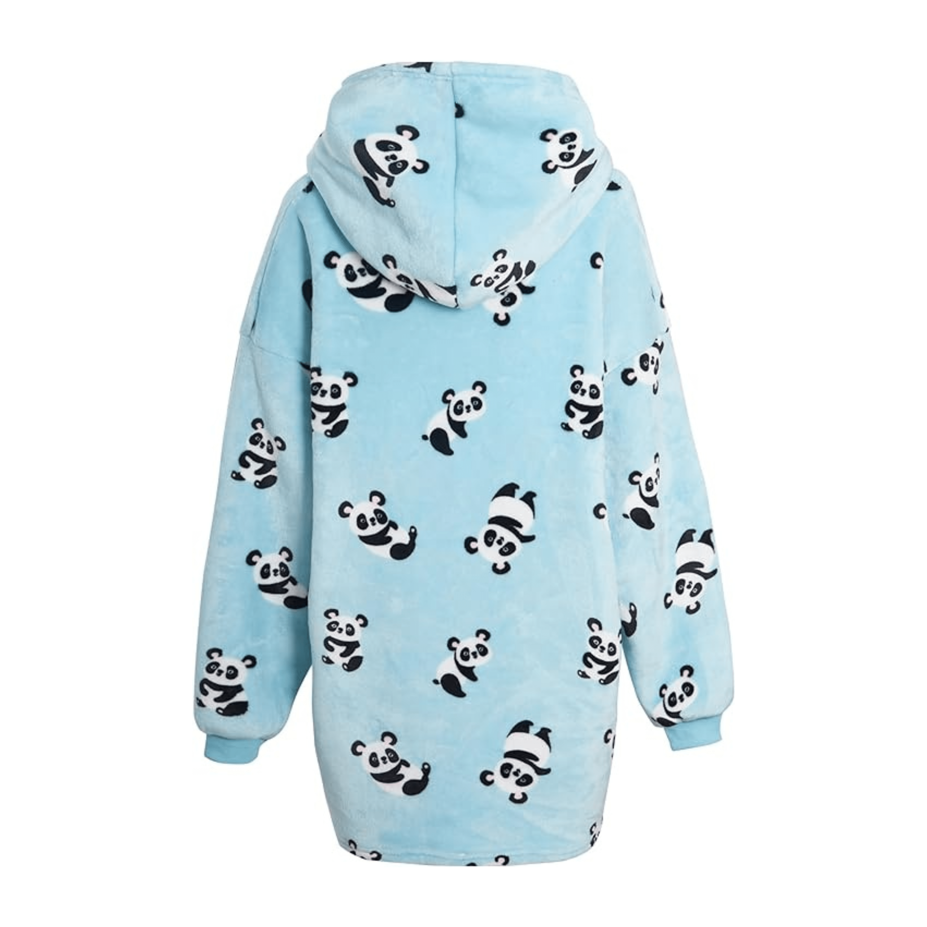 OLIVIA ROCCO Giant Oversized Panda Hooded Blanket Plush Fleece With Reversible Sherpa