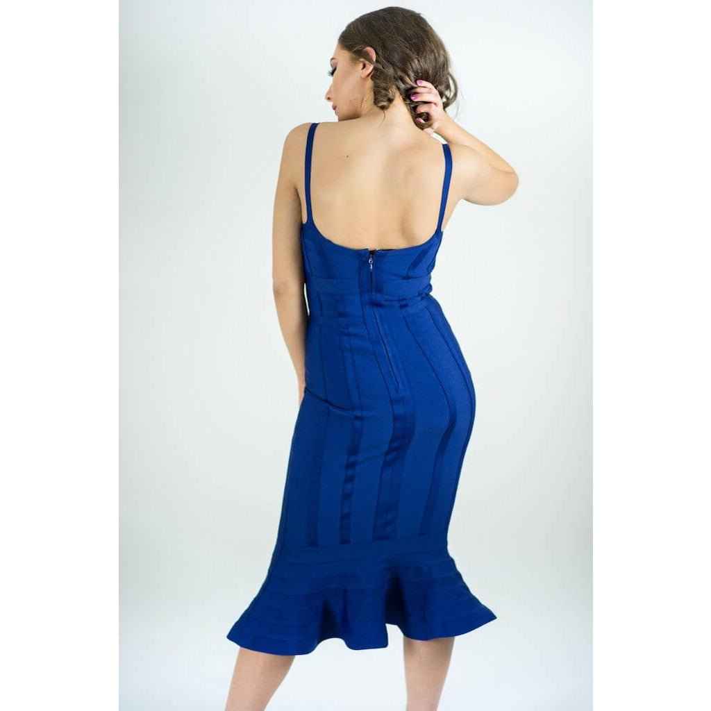 ADREIA Blue Bandage Bodycon Mermaid Dress