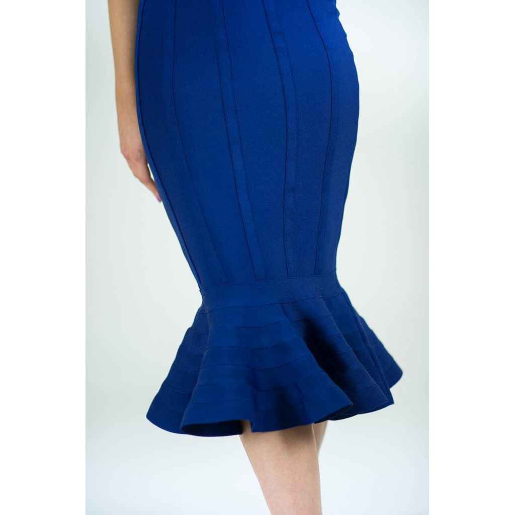 ADREIA Blue Bandage Bodycon Mermaid Dress