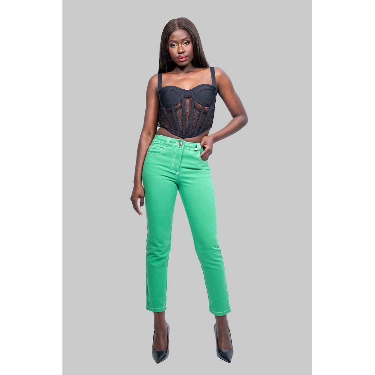 JONI Green Skinny Jeans