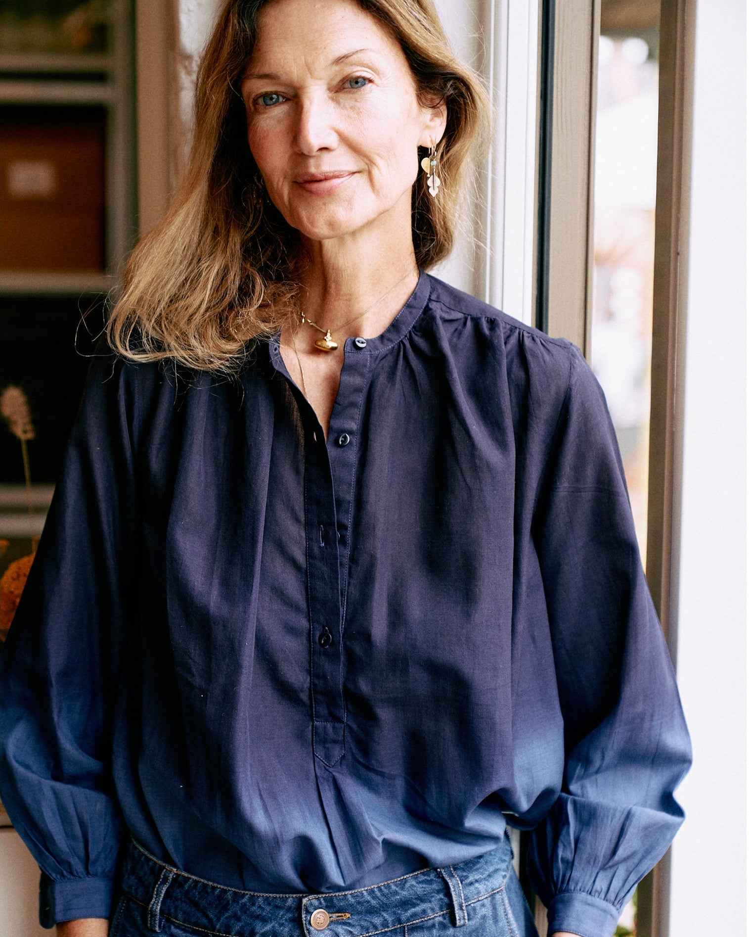 wren blouse | midnight/navy dip dye | now £75 in the sale