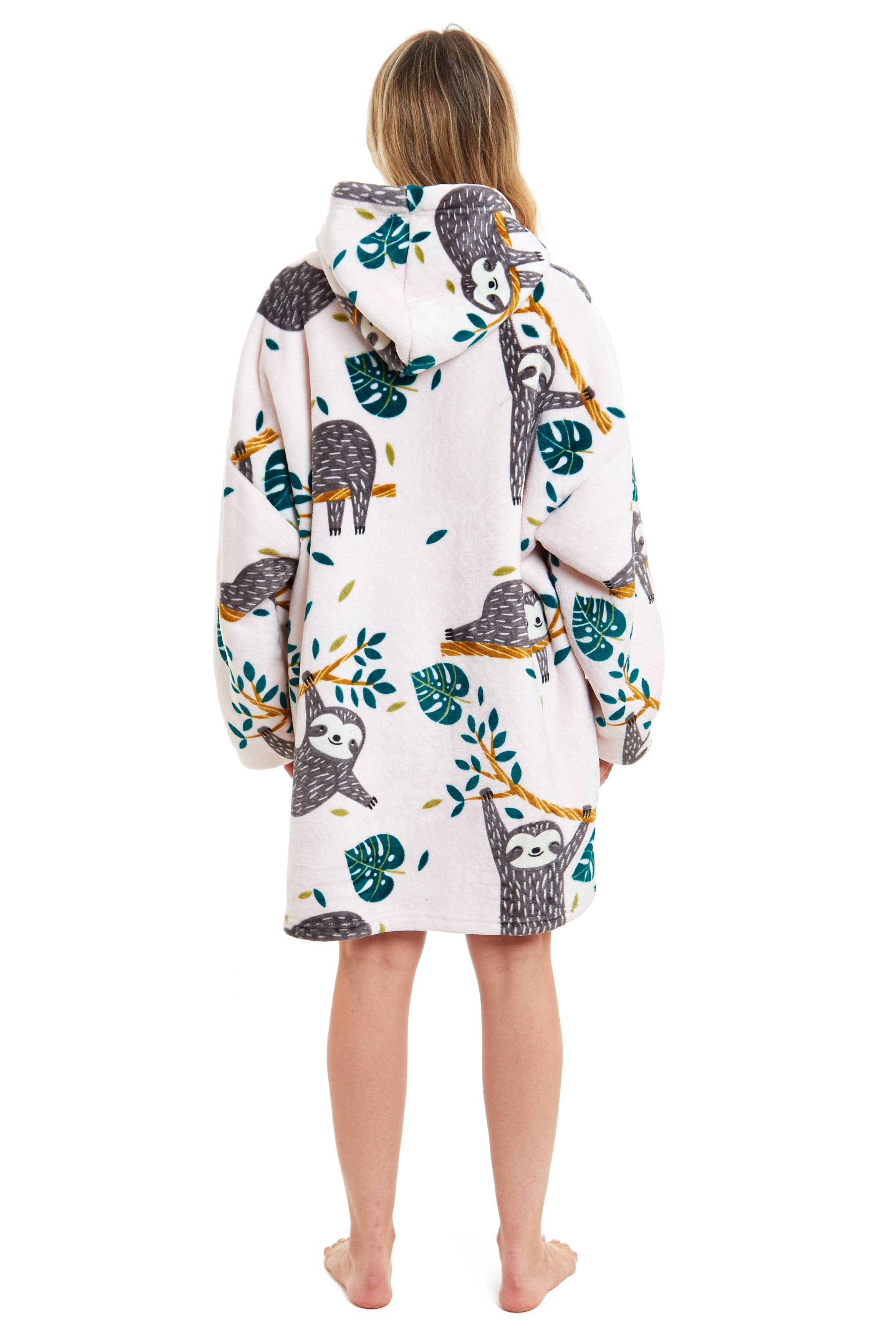 OLIVIA ROCCO Oversized Sloth Hoodie Blanket With Reversible Sherpa Fleece Giant 6XL