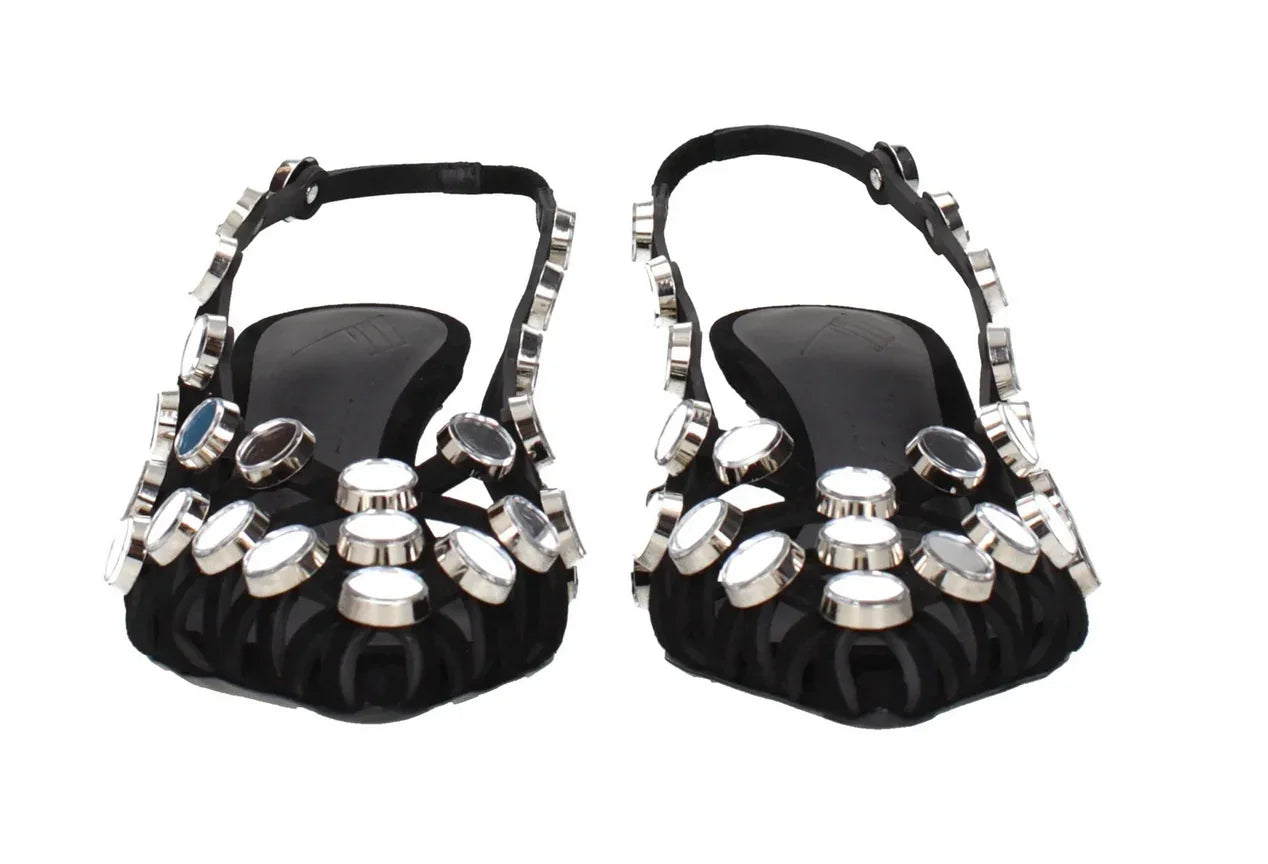 Dolce & Gabbana Red Velvet Embellished Heels Pumps Shoes