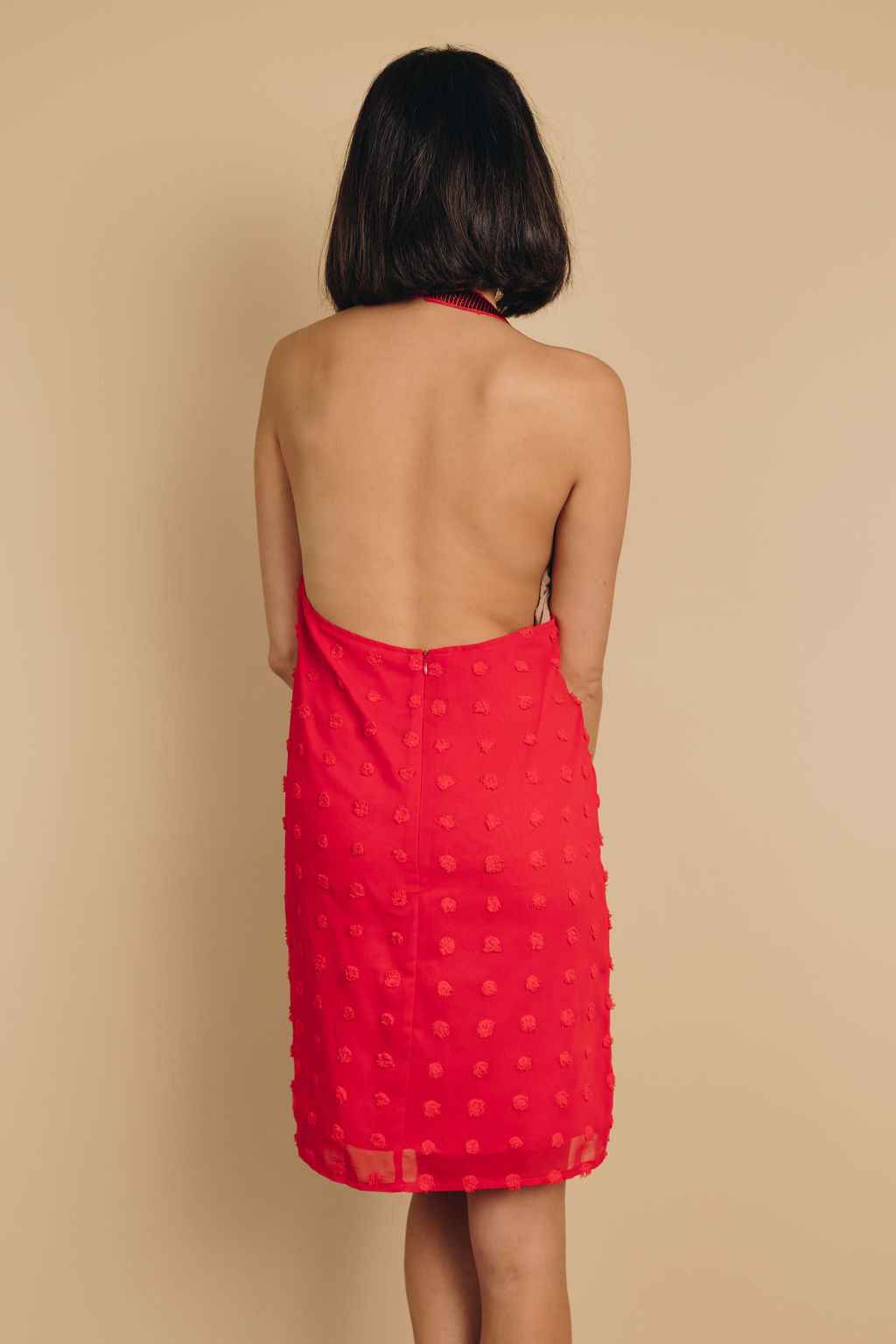 Raquel Sleeveless Pompom Mini Dress