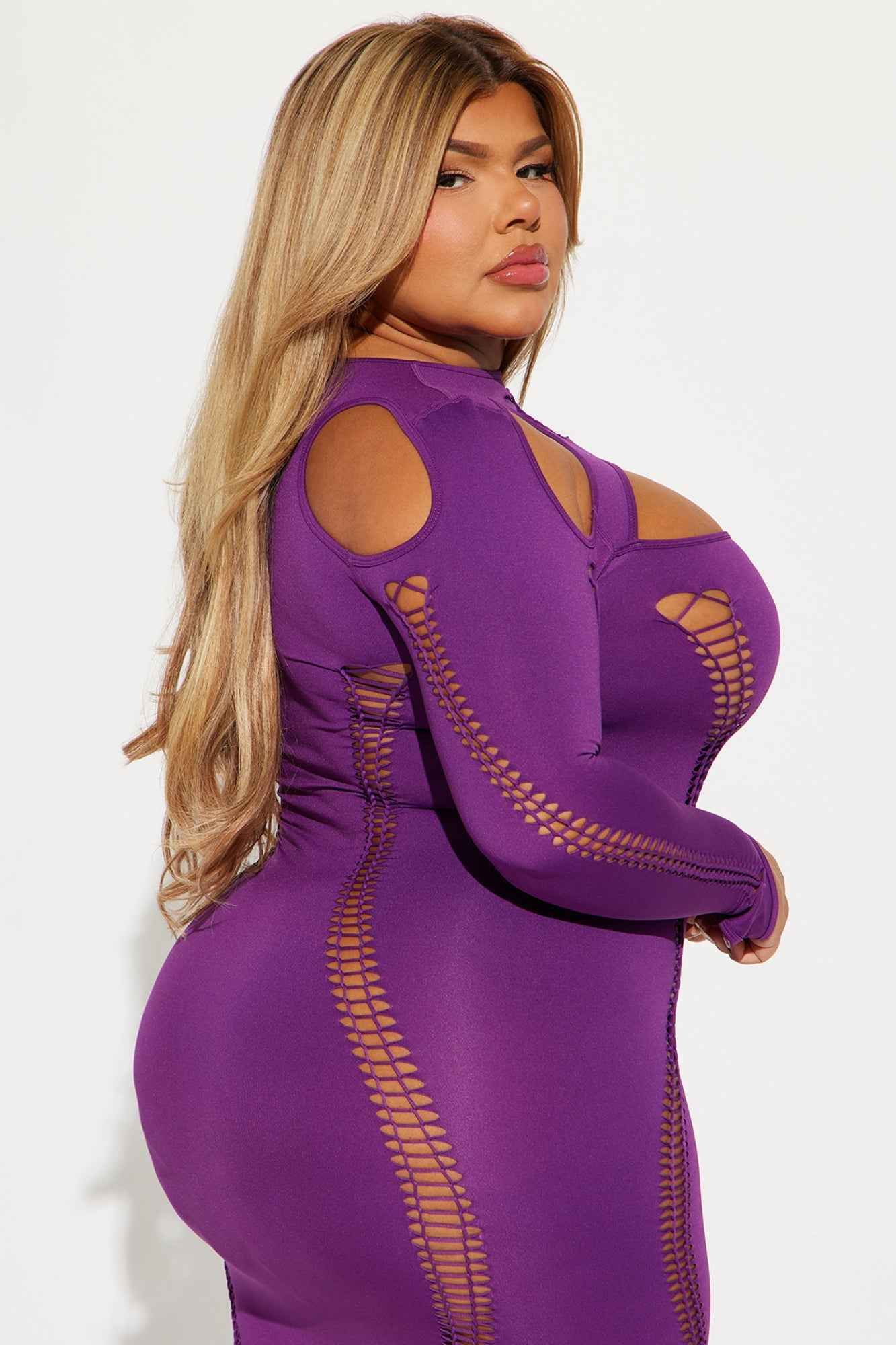 Next Seamless Mini Dress - Purple