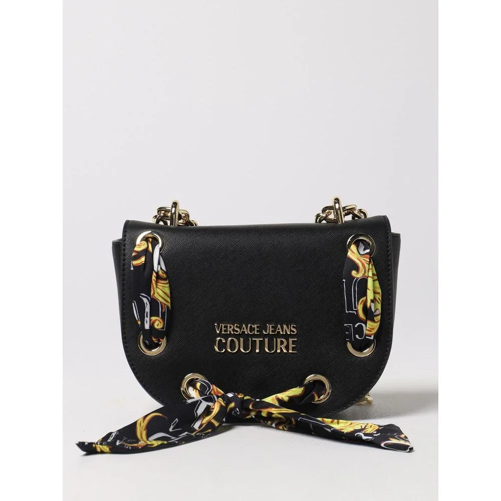 Versace Jeans Black Artificial Leather Crossbody Bag