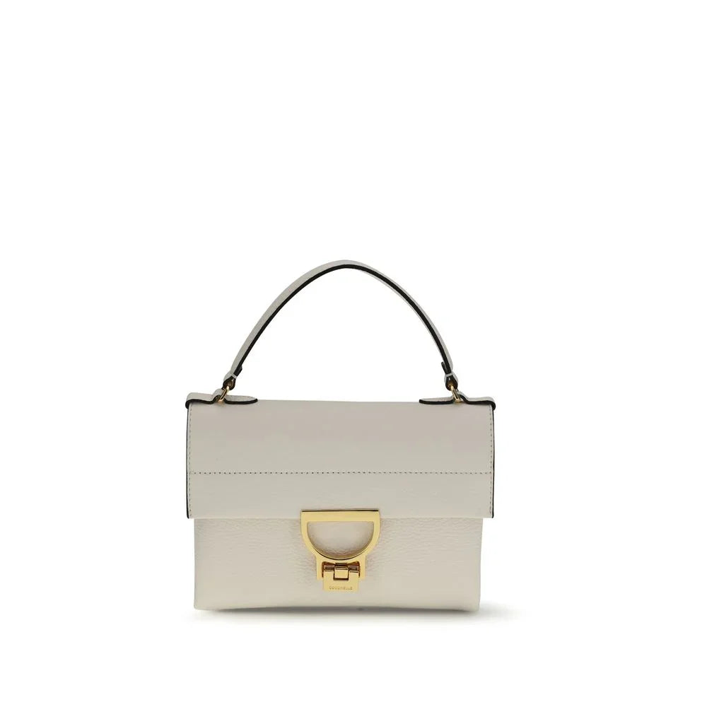 Coccinelle Cream Calf Leather Bos Taurus Handbag