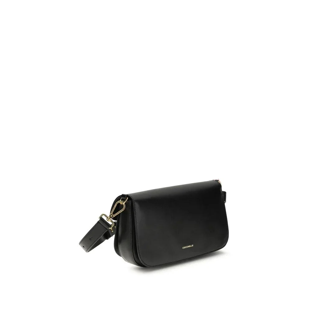 Coccinelle Black Calf Leather Bos Taurus Shoulder Bag