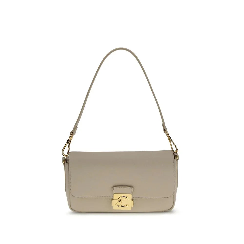 Coccinelle Beige Calf Leather Bos Taurus Shoulder Bag