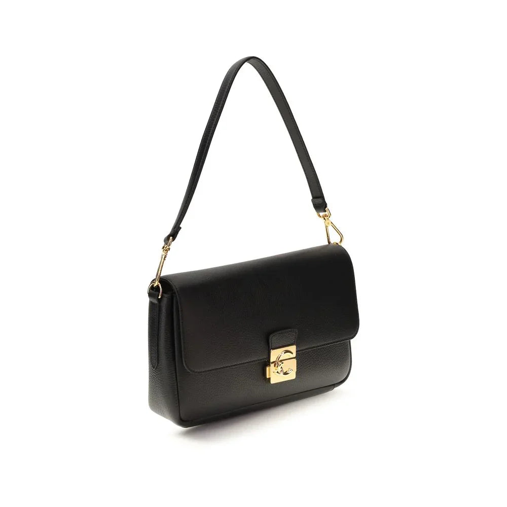 Coccinelle Black Calf Leather Bos Taurus Shoulder Bag