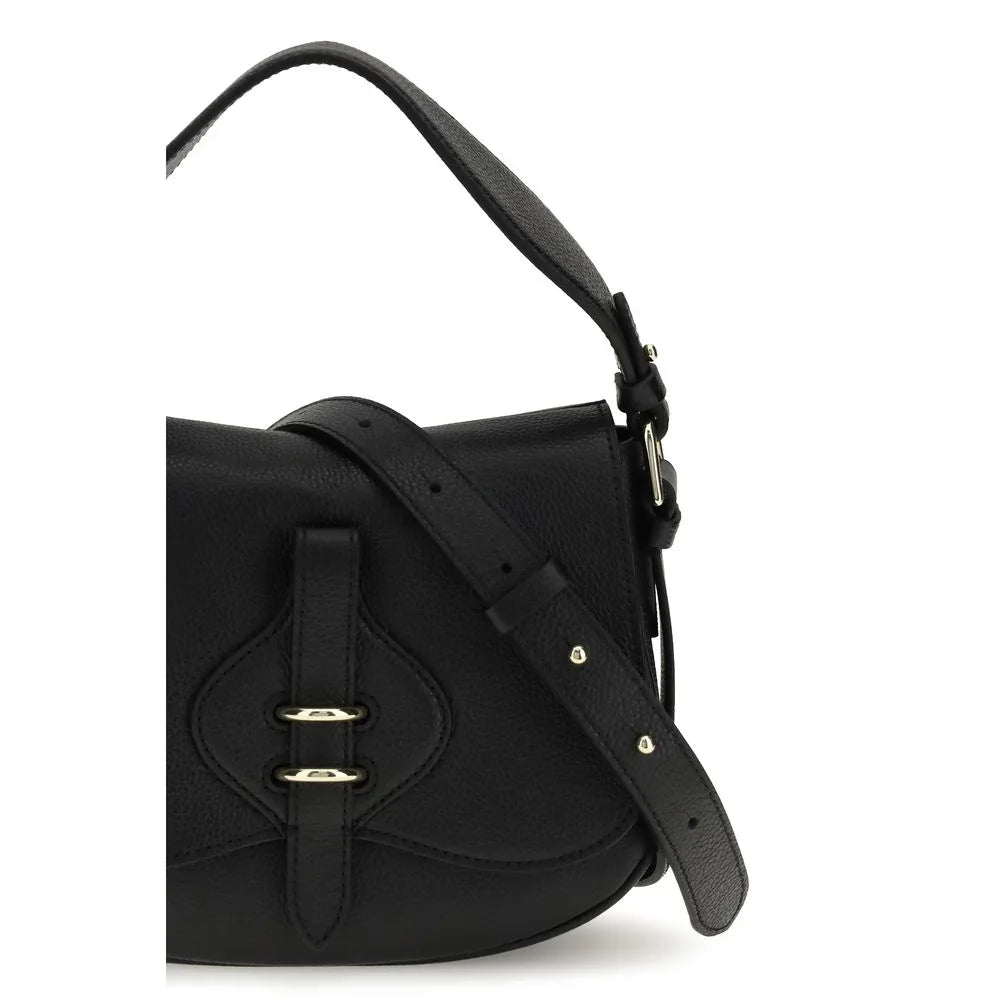Coccinelle Black Calf Leather Bos Taurus Shoulder Bag
