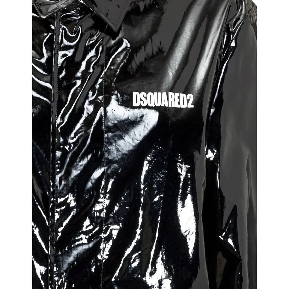 Dsquared² Black Polyethylene Coat