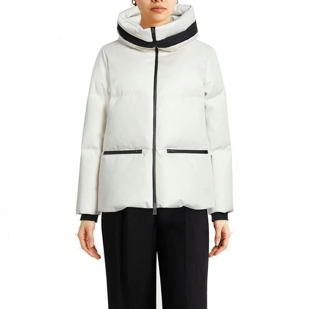 Herno White Polyester Shell Jacket