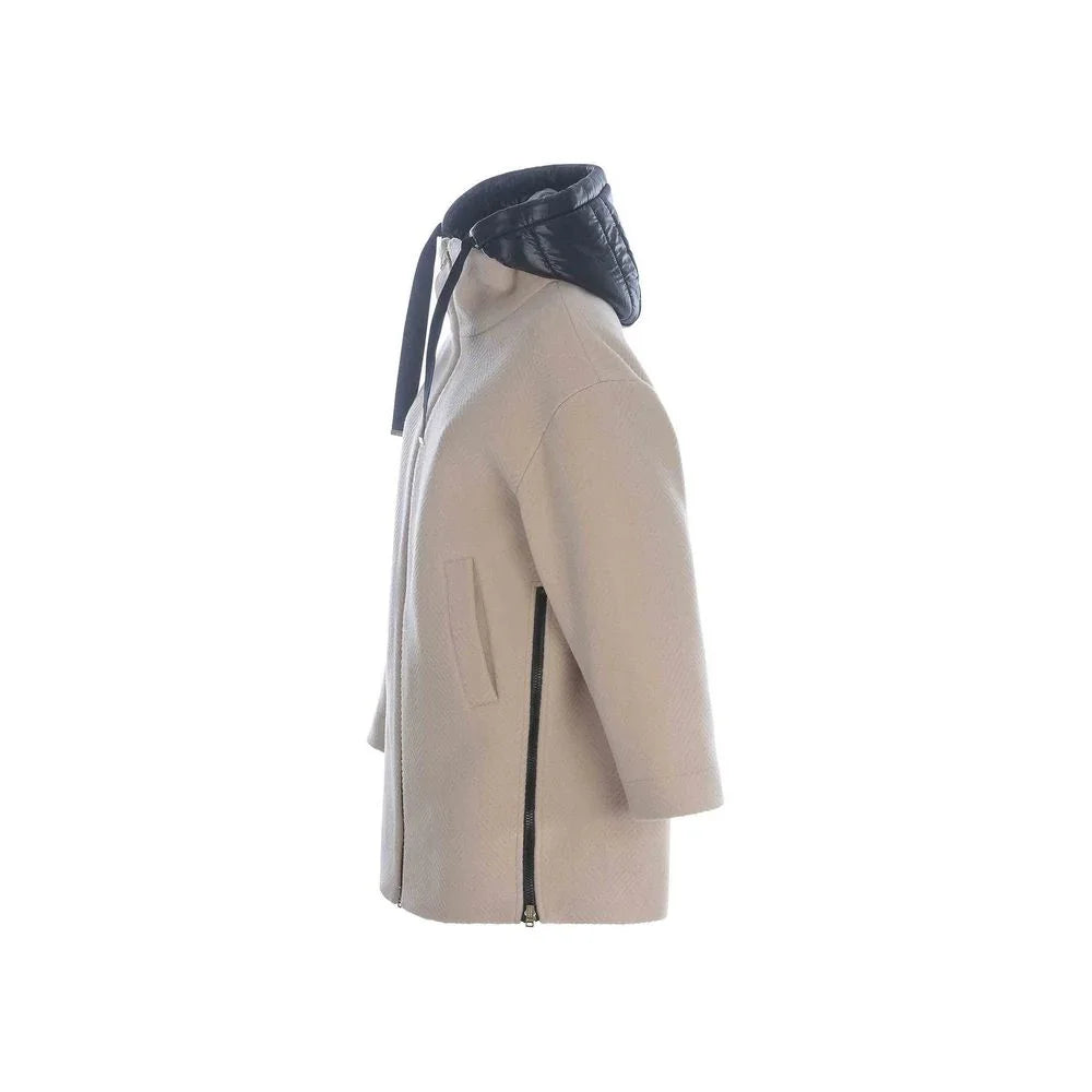 Herno Beige Virgin Wool Coat