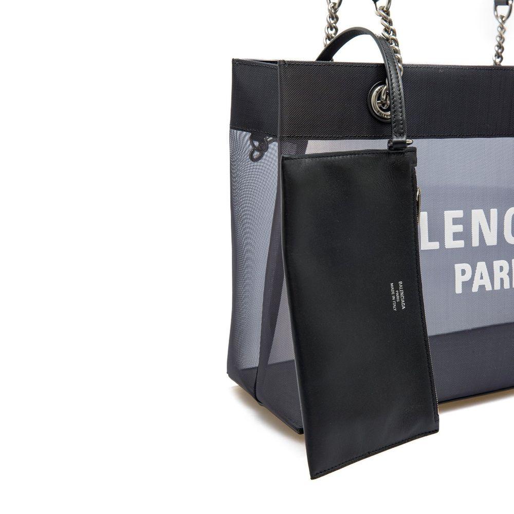 Borsa tote Balenciaga in poliestere nero