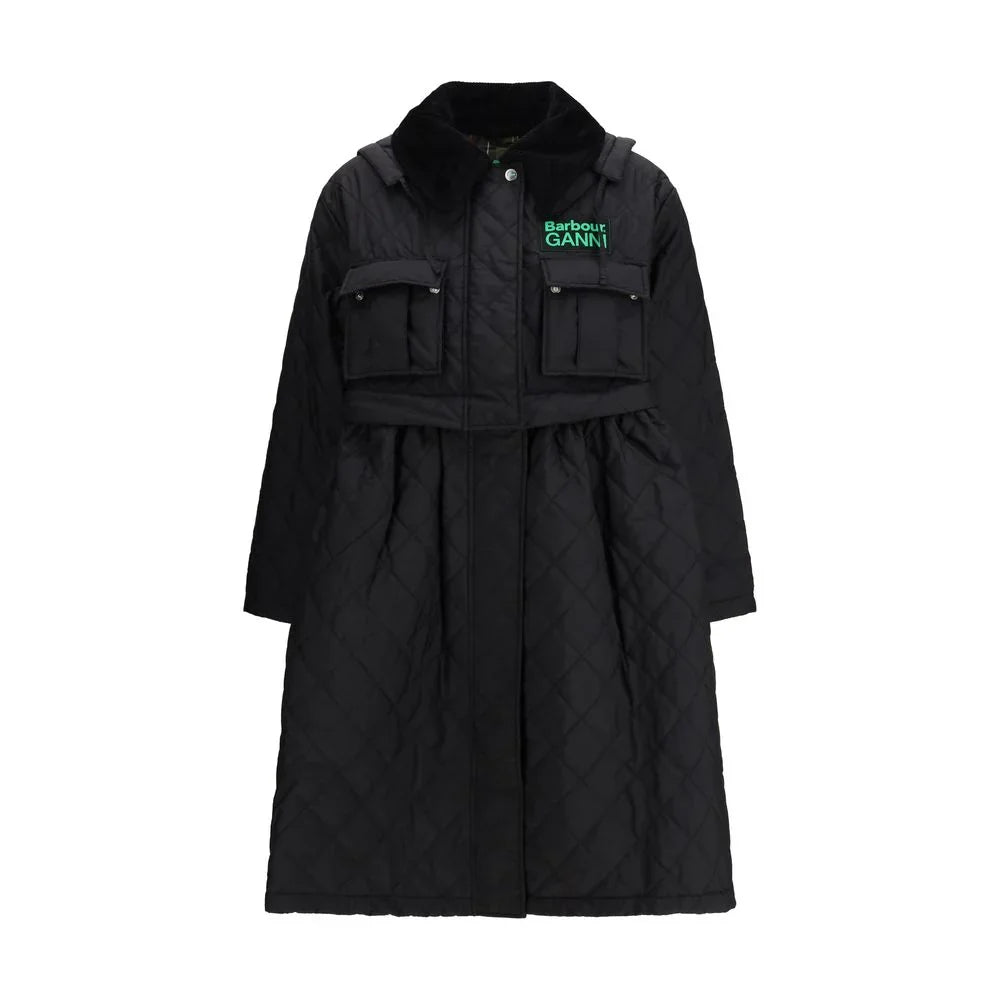 Barbour Black Polyester Coat