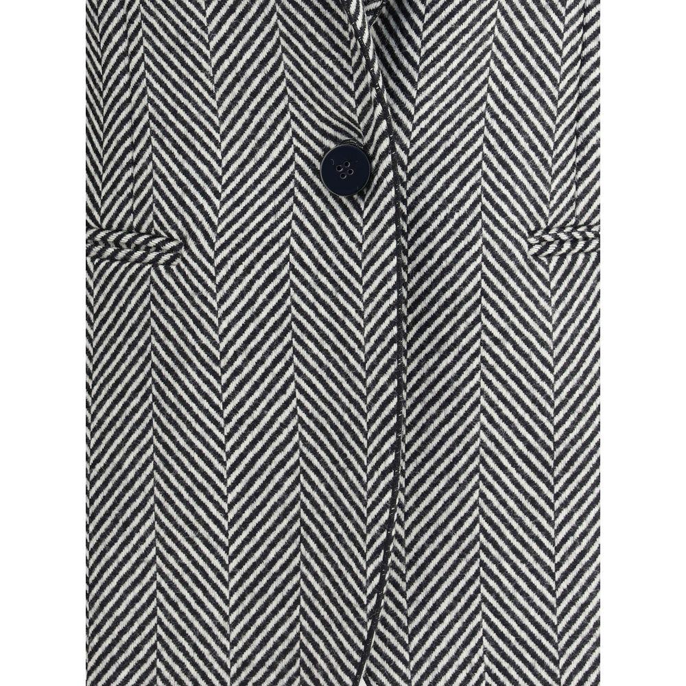 Forte_Forte Multicolor Fleece Wool Coat