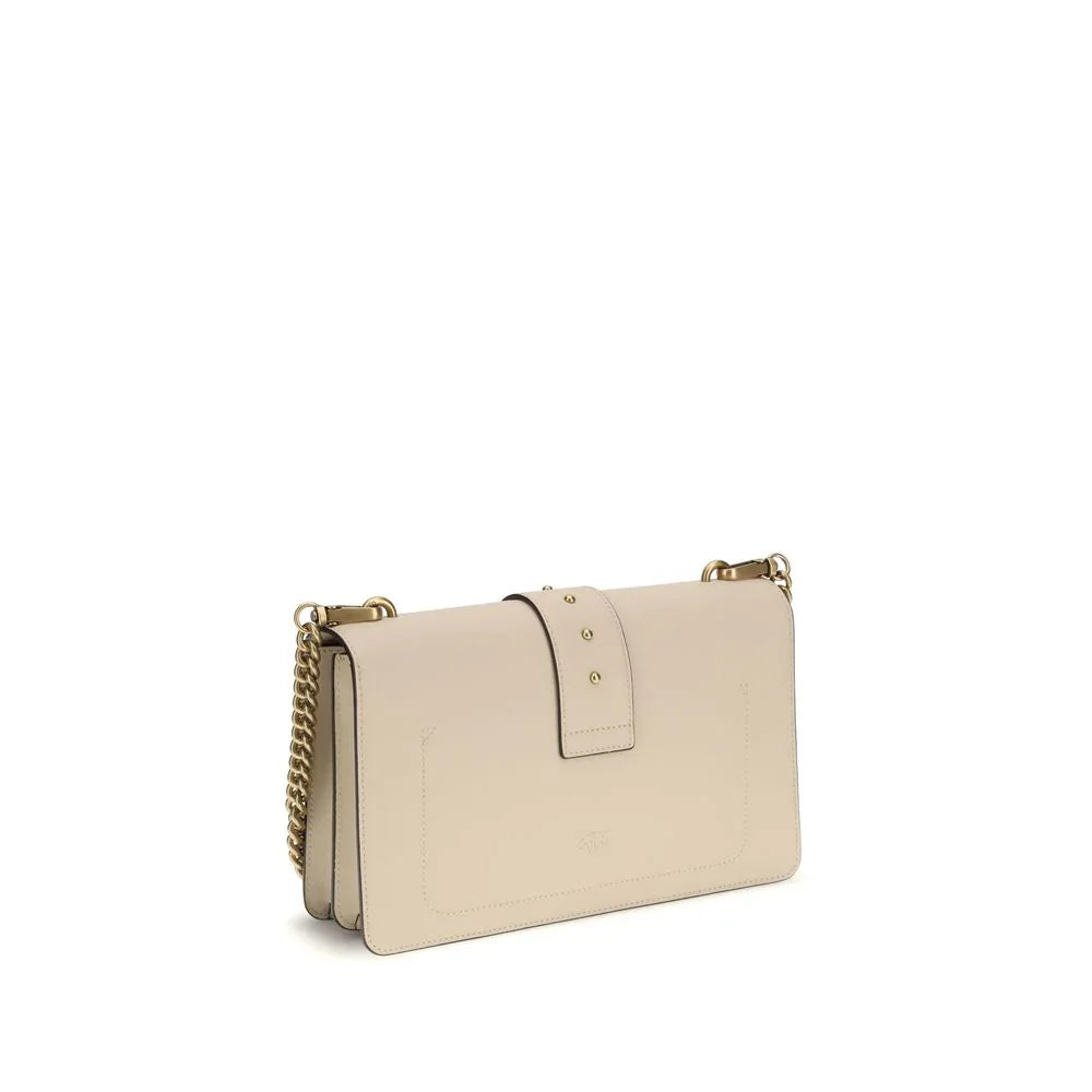 Borsa a tracolla PINKO Bos Taurus in pelle di vitello beige