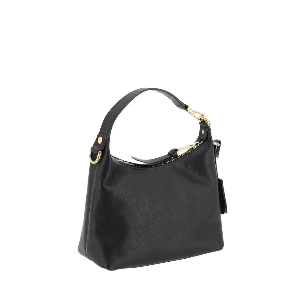 Versace Black Calf Leather Bos Taurus Handbag